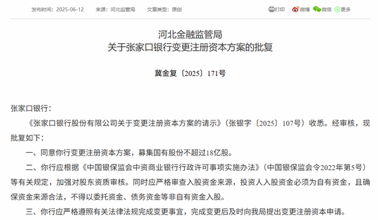 时隔半年再定增！张家口银行(🔀)频频补充资本背后，盈利能力亟待改善