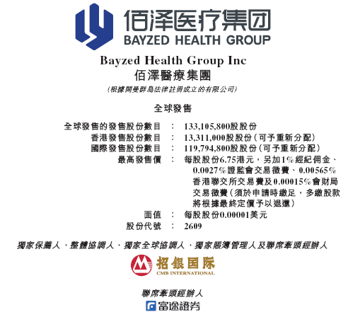 佰泽医疗启动招股，6月23日香港上市，嘉实基金(🎙)参与基石投资